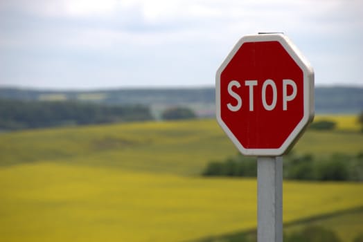 A 'Stop' street sign